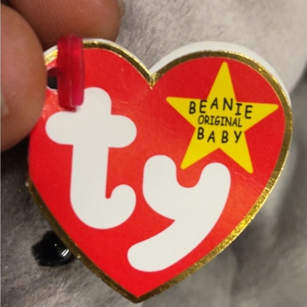 ‘96 - Ty - Spike the Rhino Beanie & Teenie Beanie Babies. - Picture 5 of 13